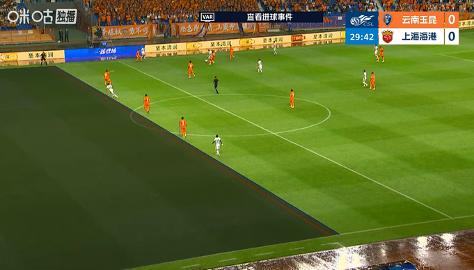 双响炮!海港半场2-0玉昆 魏震垫射岳鑫内切 两次争议判罚成转折 双响炮!海港半场2-0玉昆 魏震垫射岳鑫内切 两次争议判罚成转折