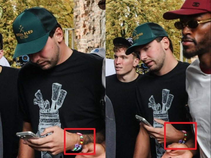 最珍贵的礼物！东契奇随队出行用餐 手上戴着女儿亲手做的手链